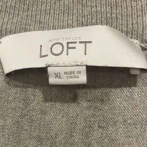 LOFT Heather Gray Knit Sweater